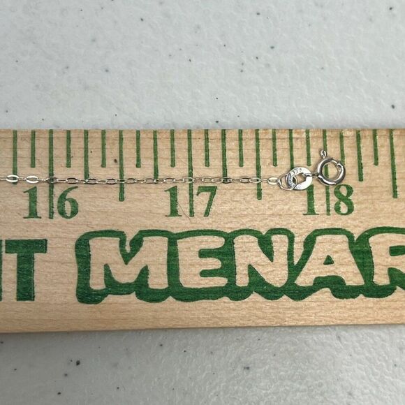 Sterling Silver Cross Necklace USA Made Pendant 925 28x12.5mm 18in Cable Chain - Picture 11 of 12